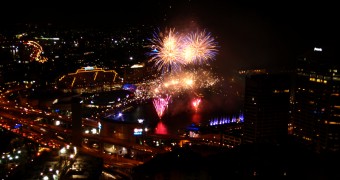 Kembang api Australia Day di Darling Harbour, Sydney