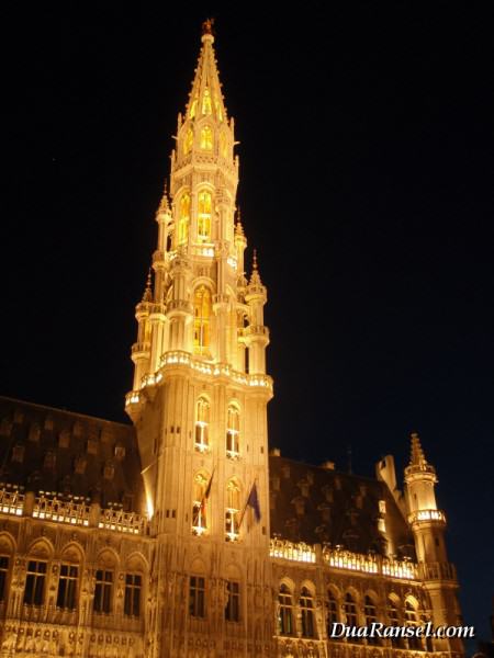 Town Hall di Grand Place Brussel, Belgia Town Hall di Grand Place Brussel, Belgia