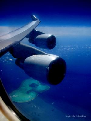 Fiji - Atoll view from airplane Atol, dilihat dari pesawat terbang