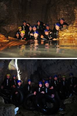 Waitomo Caves: Inside the cave Gua Waitomo: Di dalam gua