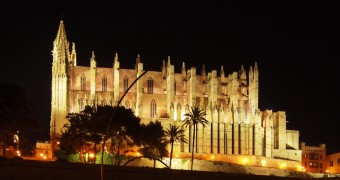 Spain - Mallorca - Palma Cathedral reflection at night - vertical - DuaRansel thumb spectrum