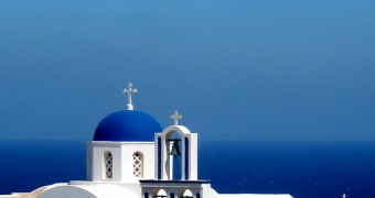 Gereja ortodoks di Santorini, Yunani