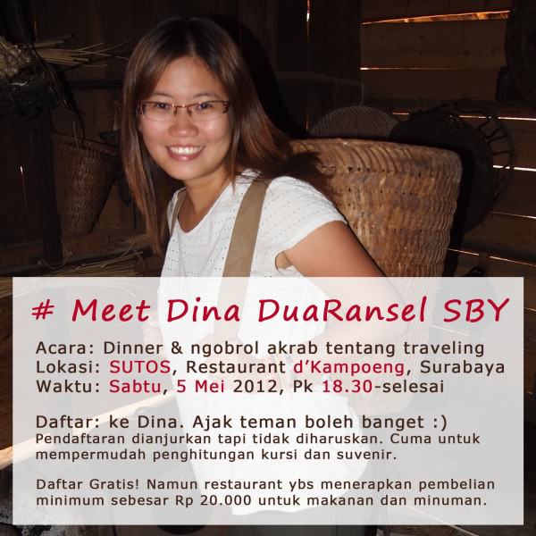 Meet Dina DuaRansel Surabaya - 5 Mei 2012 Meet Dina DuaRansel Surabaya - 5 Mei 2012