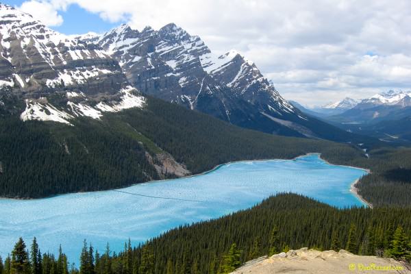 Peyto glacier-fed lake, Banff National Park, Alberta, Canada - Canadian Rockies
