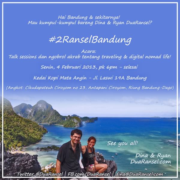 #2RanselBandung | Kedai Kopi Mata Angin | 4 Feb 2013 | 6 pm