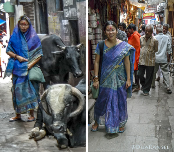 Sari - before and after