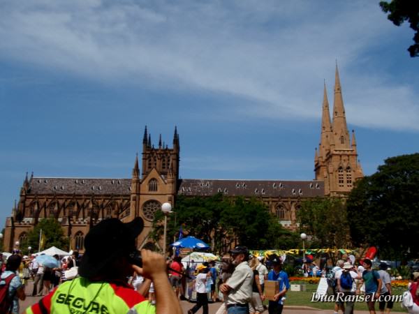 St. Mary Cathedral in Australia Day, Hyde Park, Sydney