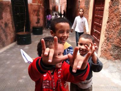 Anak-anak lokal - Marrakesh, Maroko