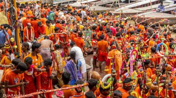 Varanasi Ganges River - among Hindu Pilgrim